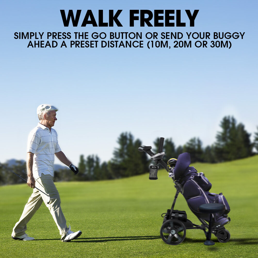 THOMSON E5000 Pro Lithium Golf Buggy, 36 Hole, Only 12kg, Easy Fold, Electric Motorised Buggy Trolley Cart w/ Seat, Black Does Not Apply