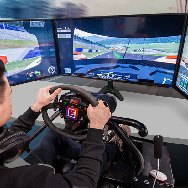 FORTIA Triple Computer Monitor Mount Stand for Desk with 3 Adjustable Arm Holder for 15 to 32 inch Displays Fortia