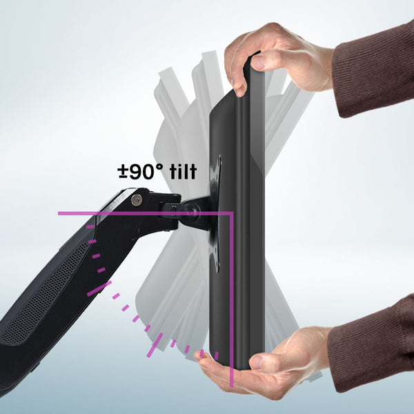 FORTIA Triple Computer Monitor Mount Stand for Desk with 3 Adjustable Arm Holder for 15 to 32 inch Displays Fortia