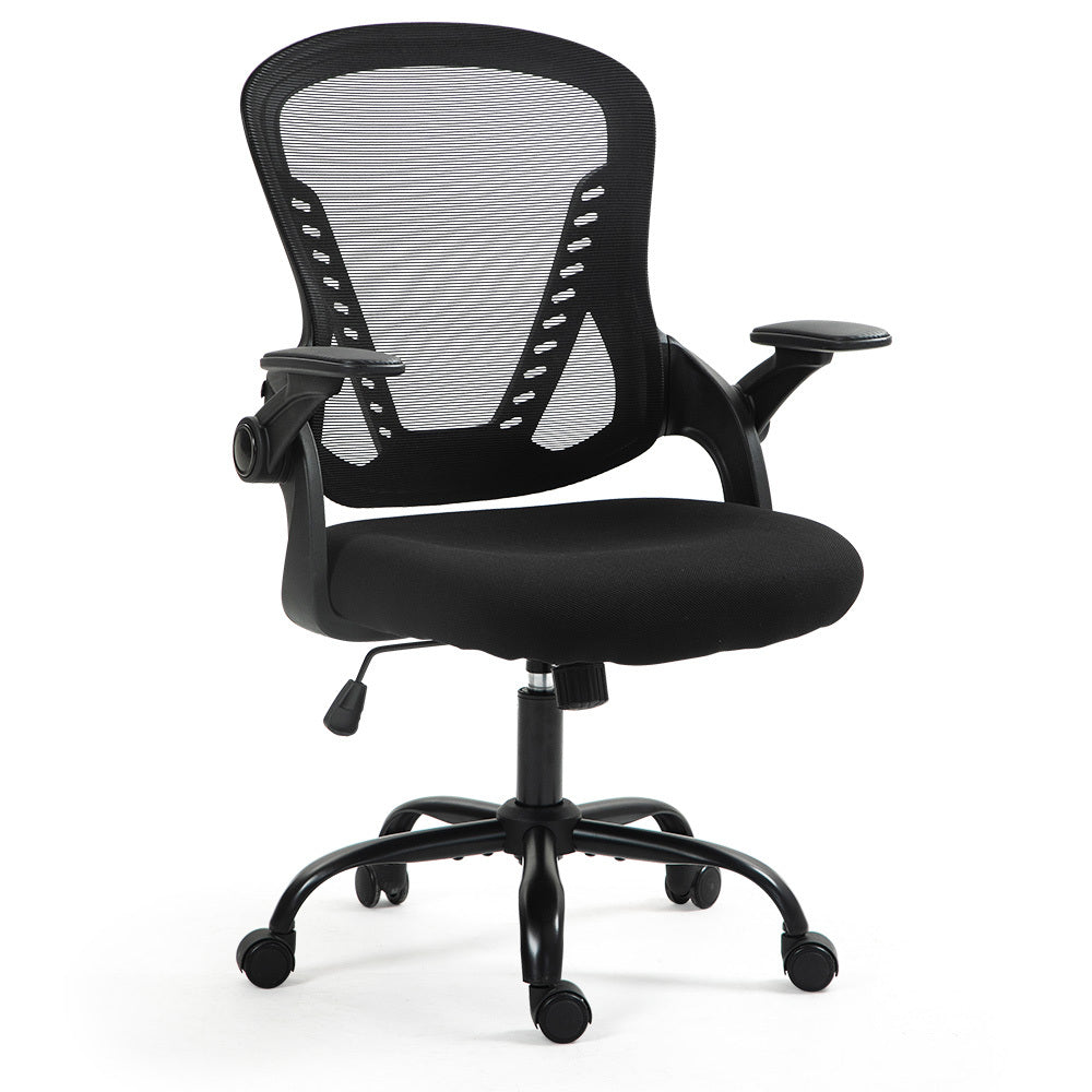 FORTIA Ergonomic Office Desk Chair, Coolmesh Fabric, Adjustable Recline, Black Mesh/Black Frame Fortia