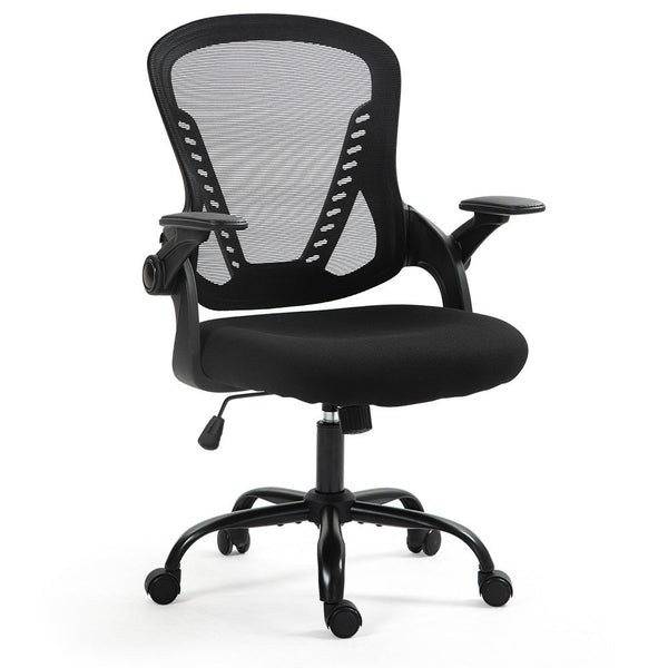 FORTIA Ergonomic Office Desk Chair, Coolmesh Fabric, Adjustable Recline, Black Mesh/Black Frame Fortia
