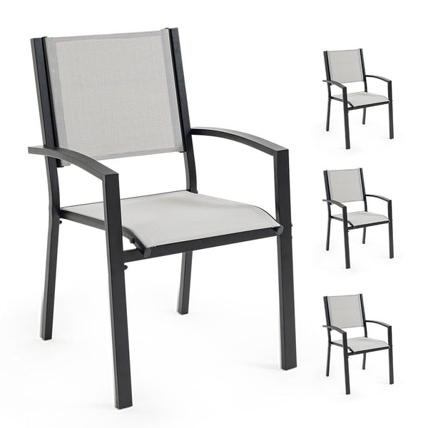 Fortia 4pc Outdoor Dining Chair Set, Furniture for Outside Fortia