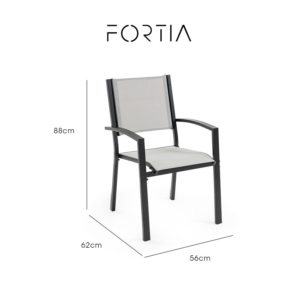 Fortia 4pc Outdoor Dining Chair Set, Furniture for Outside Fortia