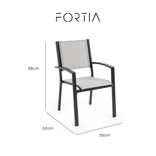 Fortia 4pc Outdoor Dining Chair Set, Furniture for Outside Fortia