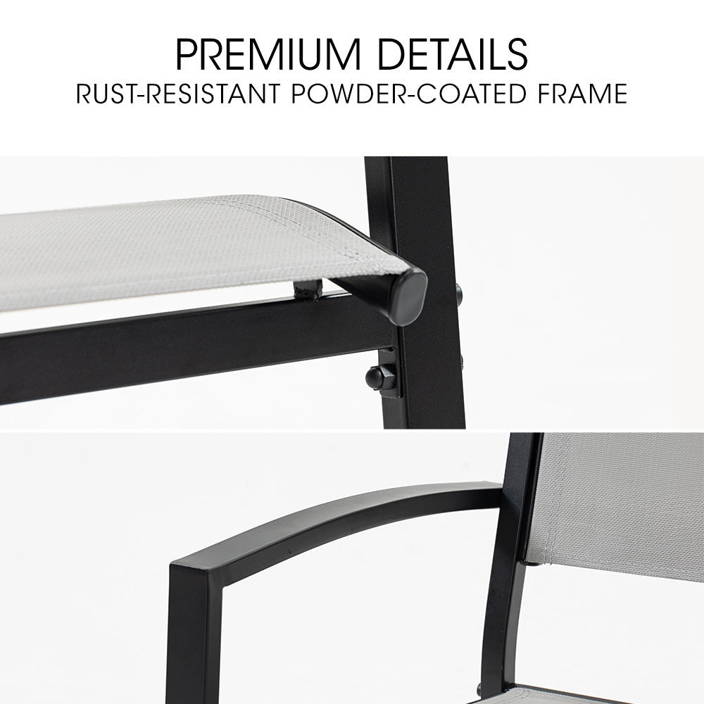 Fortia 4pc Outdoor Dining Chair Set, Furniture for Outside Fortia