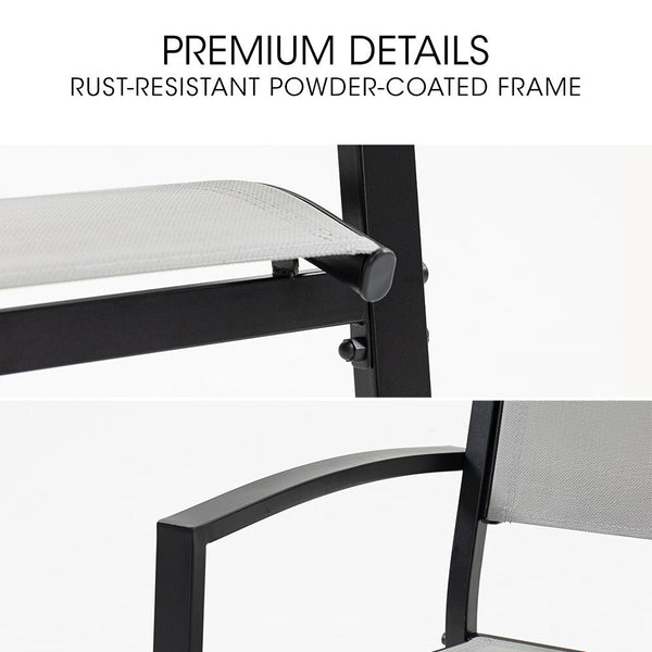 Fortia 4pc Outdoor Dining Chair Set, Furniture for Outside Fortia