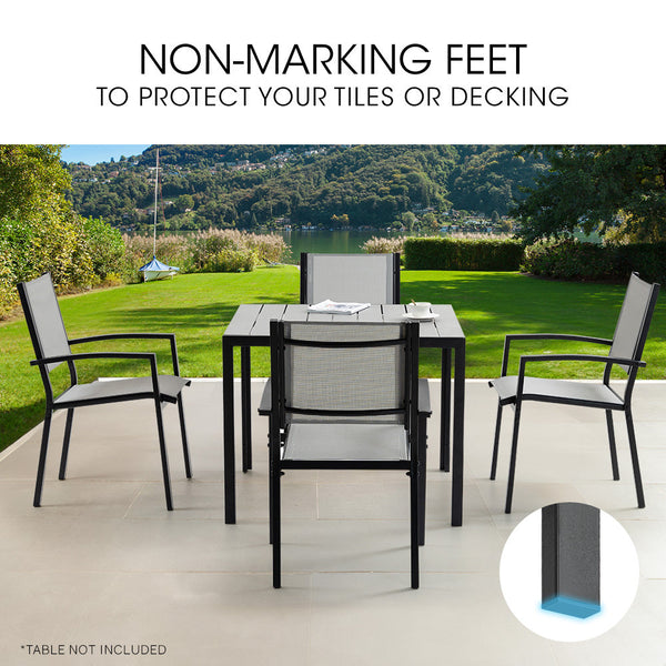 Fortia 4pc Outdoor Dining Chair Set, Furniture for Outside Fortia