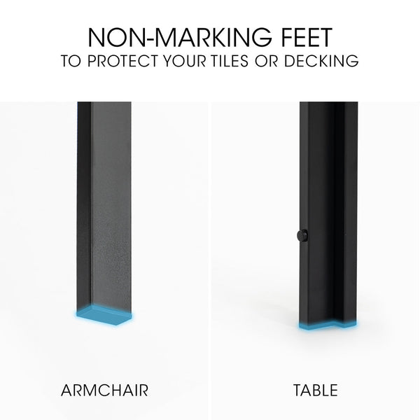 FORTIA 7pc Outdoor Dining Furniture Set, Table and Chairs Setting for Outside Fortia