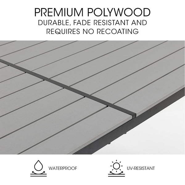 FORTIA 7pc Outdoor Dining Furniture Set, Table and Chairs Setting for Outside Fortia