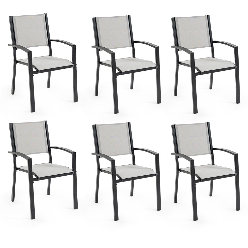 FORTIA 6pc Outdoor Dining Chair Set, for Outside Fortia