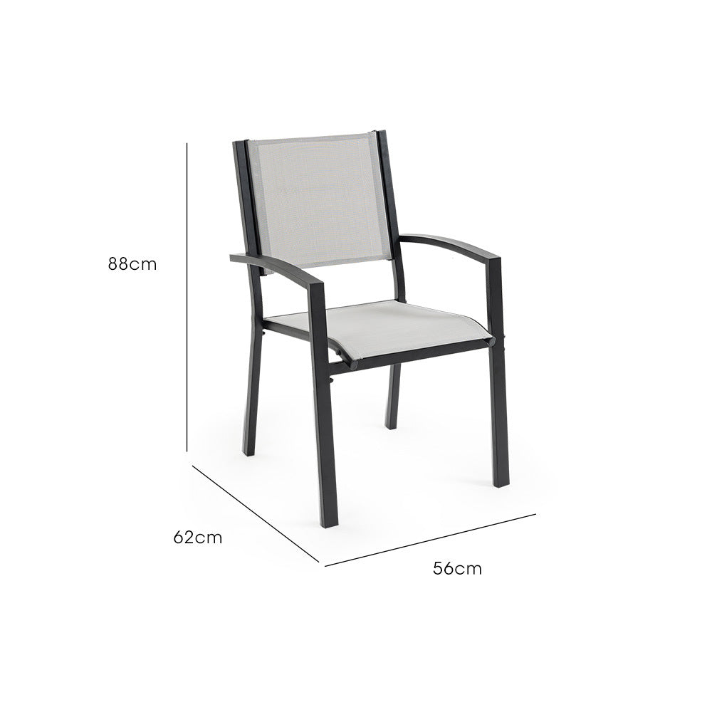 FORTIA 6pc Outdoor Dining Chair Set, for Outside Fortia