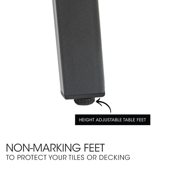 FORTIA 150x90cm Outdoor Dining Table, Rectangular, Furniture for Outside with E-coating Fortia