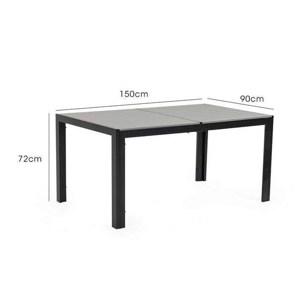 FORTIA 150x90cm Outdoor Dining Table, Rectangular, Furniture for Outside Fortia
