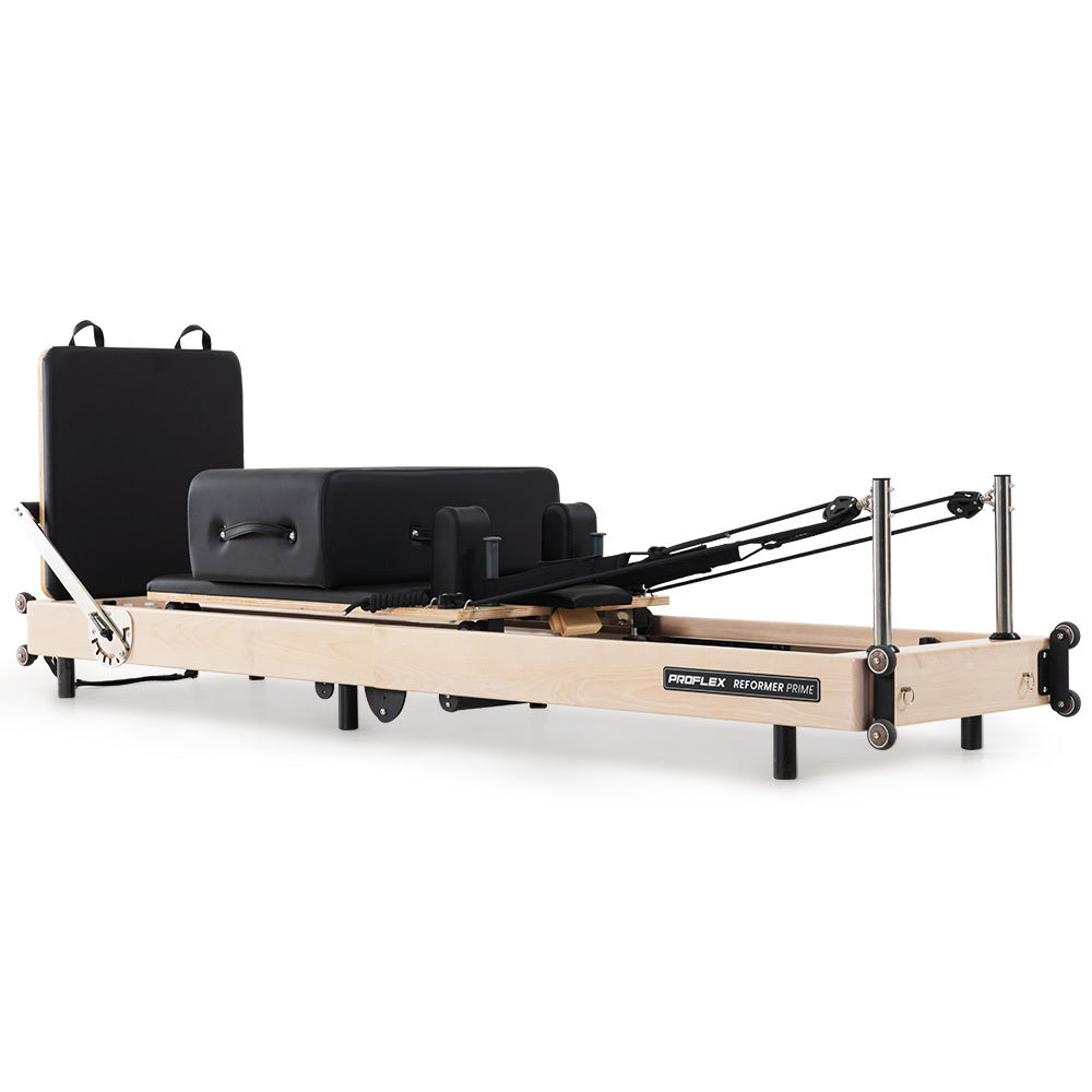 PROFLEX Wooden Pilates Reformer Machine, Stretch Bed with box and jump board accessories Awezingly