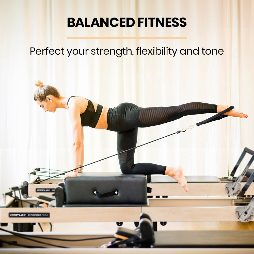 PROFLEX Wooden Pilates Reformer Machine, Stretch Bed with box and jump board accessories Awezingly