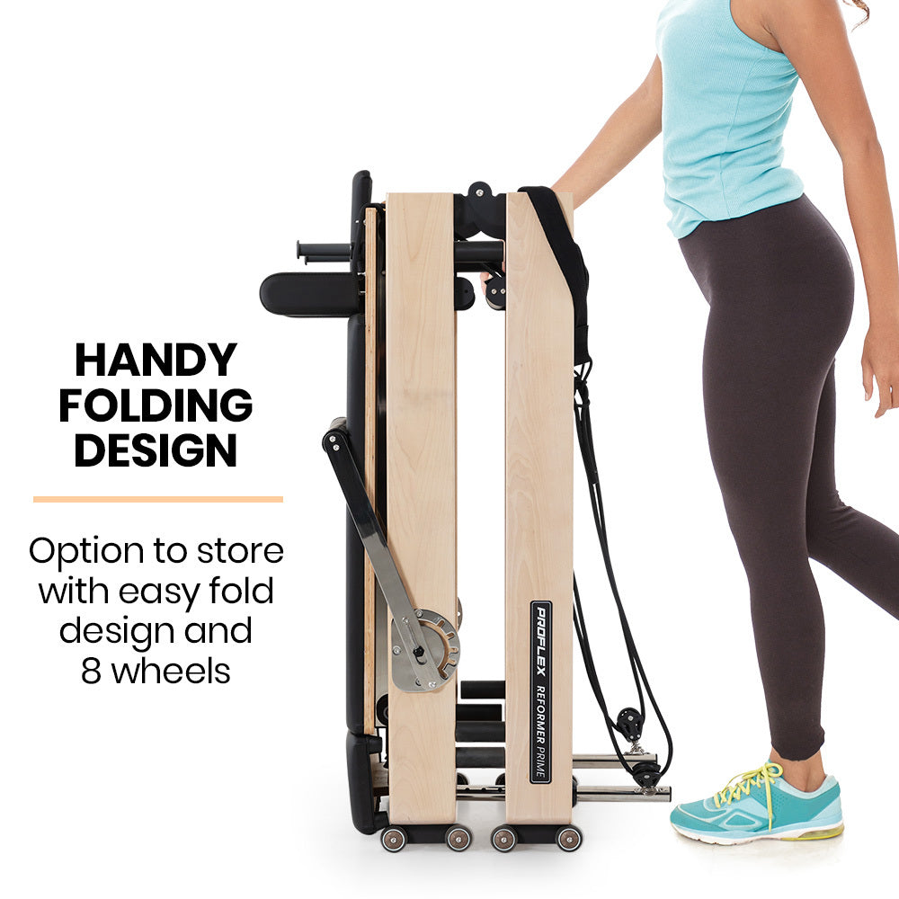 PROFLEX Wooden Pilates Reformer Machine, Stretch Bed with box and jump board accessories Awezingly