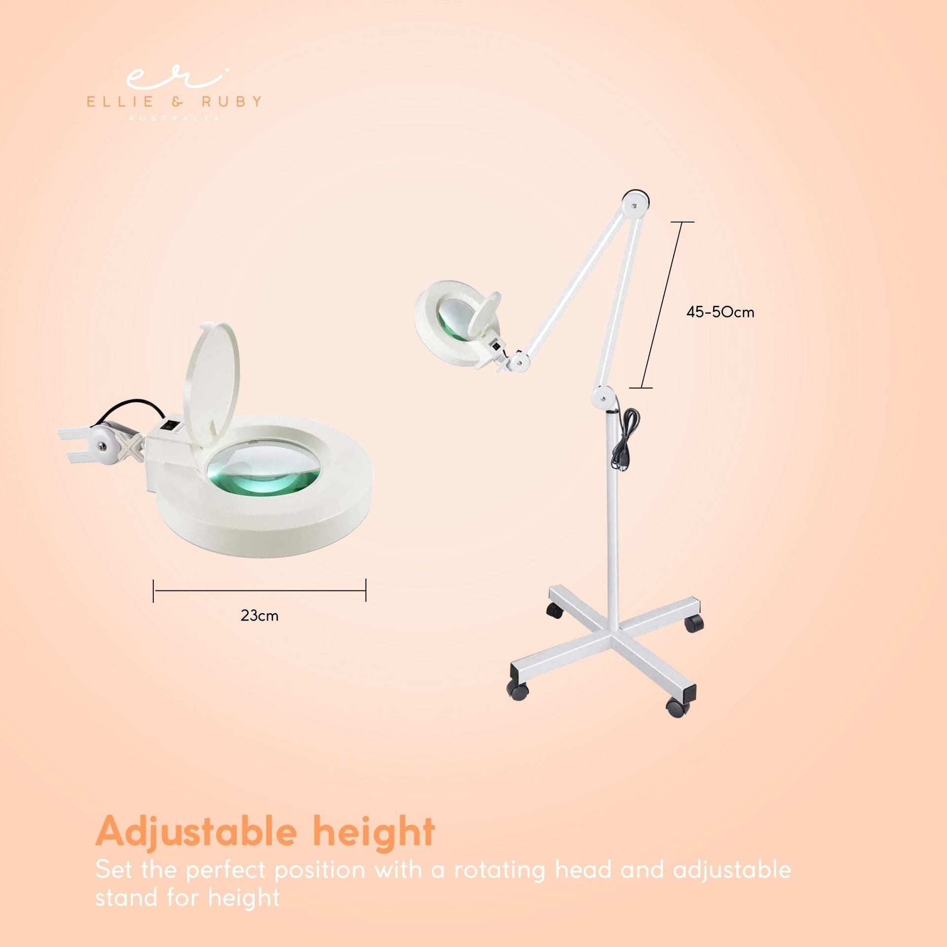 5x Magnifying Lamp Fluorescent Salon Light Glass Beauty Floor Stand Magnifier Does Not Apply
