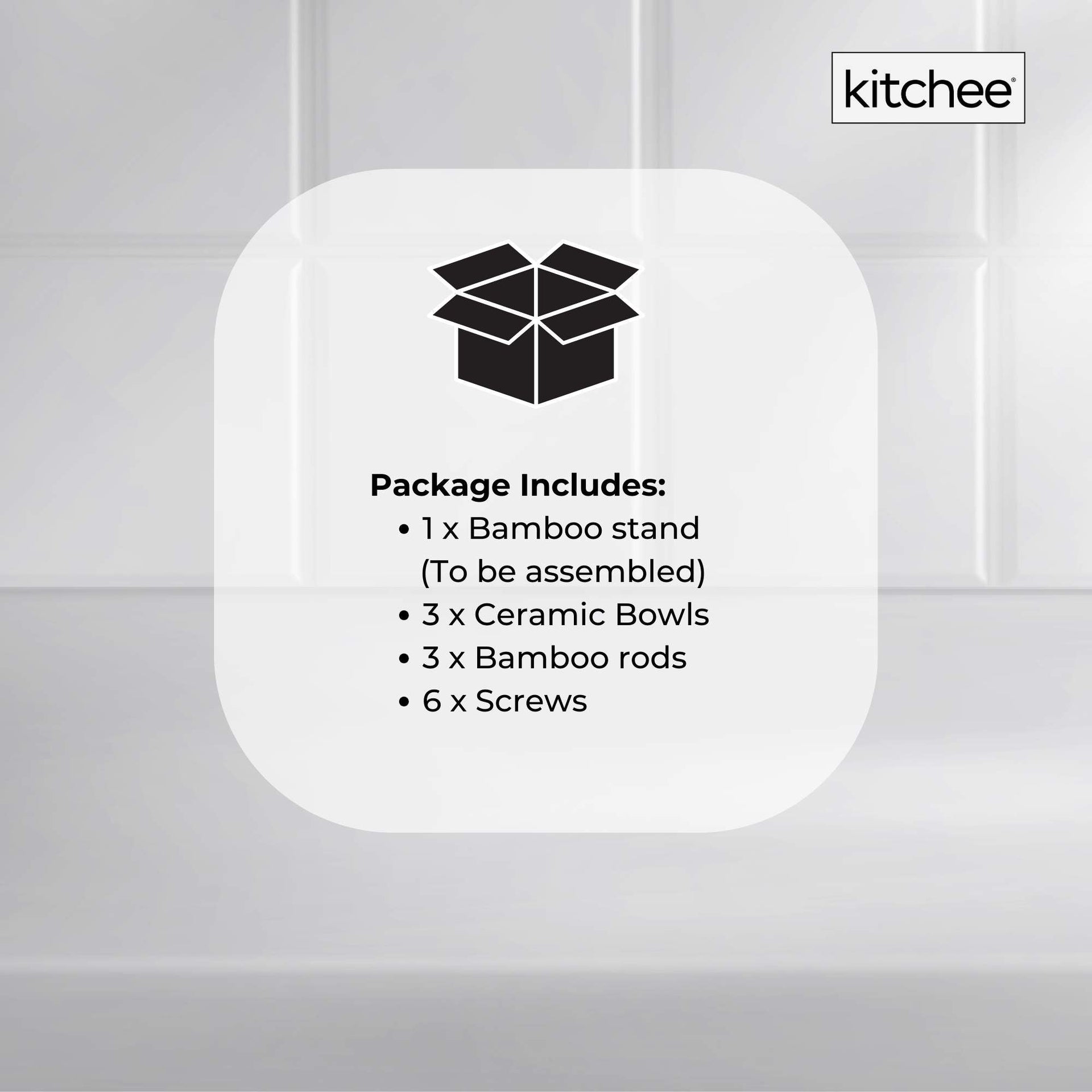3 Tier Porcelain Fruit Bowl - Ceramic Vegetable Storage With Bamboo Stand Does Not Apply