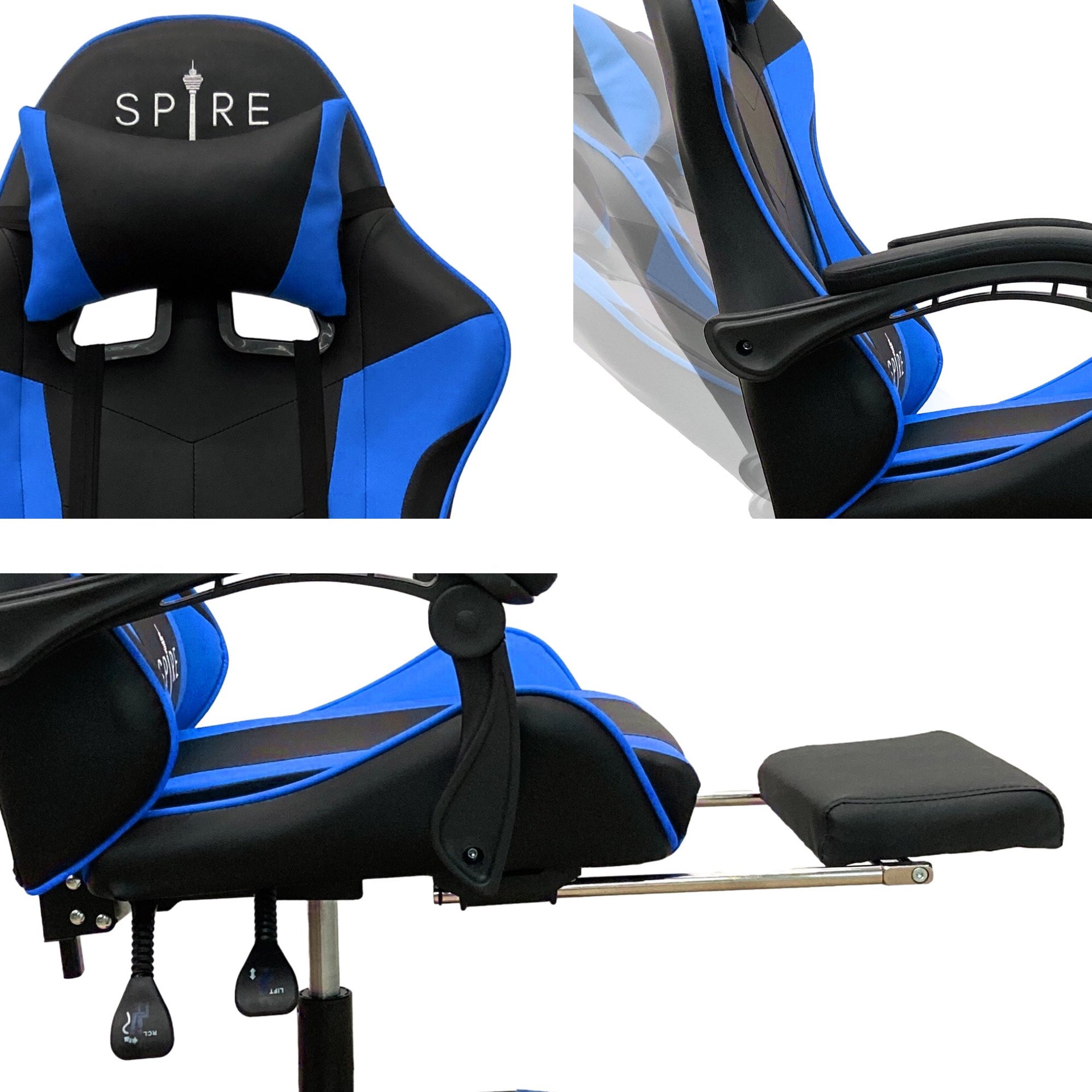 Intex Spire Zinc Blue And Black Adjustable Gaming/office Chair Does Not Apply