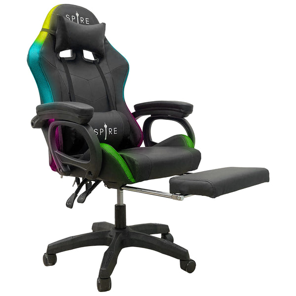 Intex Spire Onyx Led Massage Gaming Chair - Black Does Not Apply