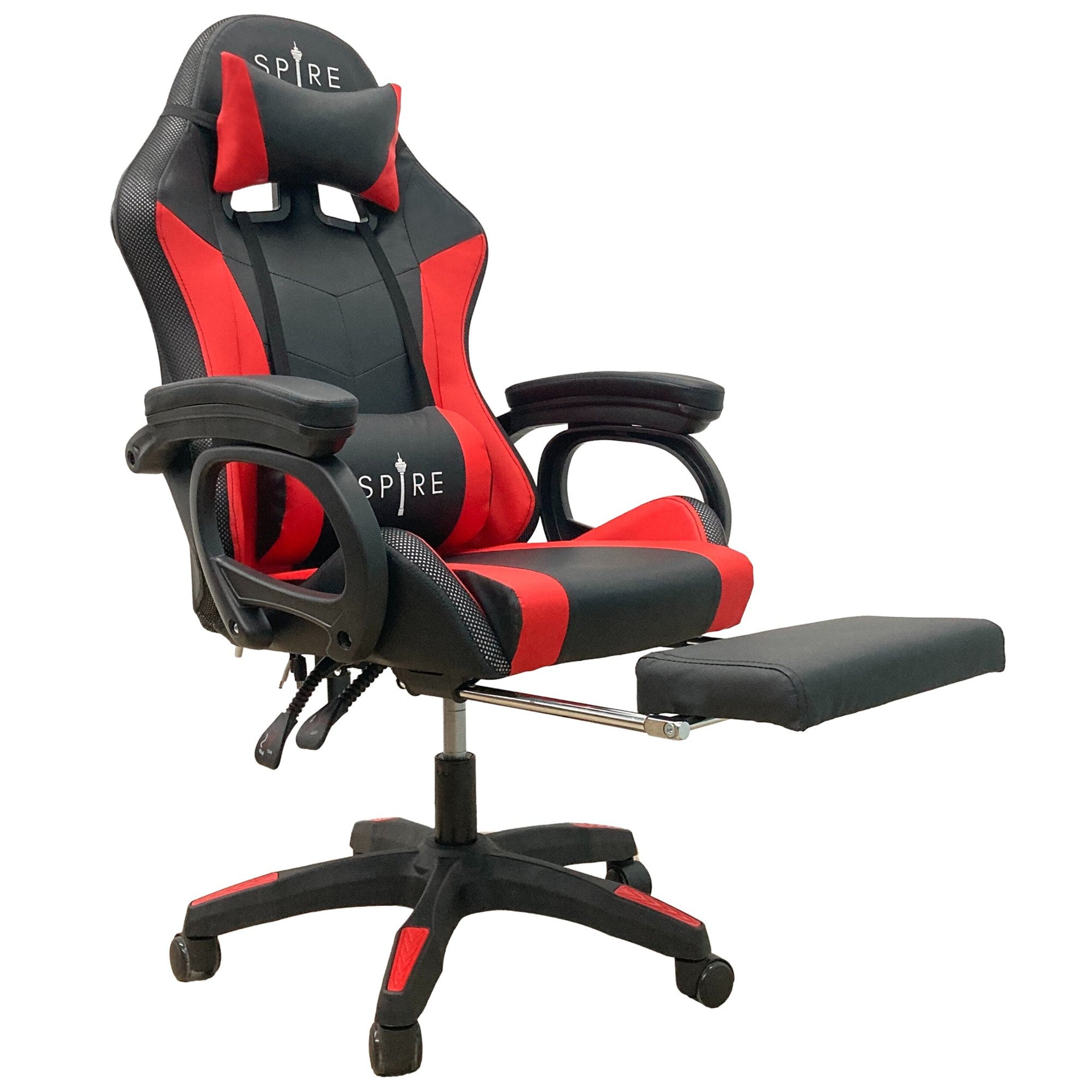 Intex Spire Onyx Led Massage Gaming Chair - Red And Black Intex