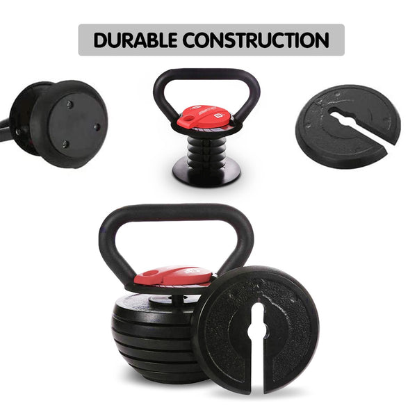 Powertrain Adjustable Kettle Bell Weights Dumbbell 18kg Powertrain