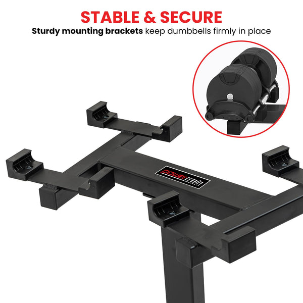 Powertrain 150Kg Adjustable Eon Dumbbell Stand Awezingly