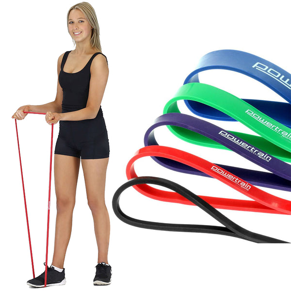 Powertrain 5x Home Workout Resistance Bands Gym Exercise Powertrain