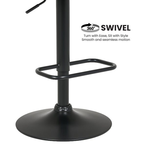 Sarantino Bentwood Walnut Barstool Leather Seat And Metal Base Awezingly