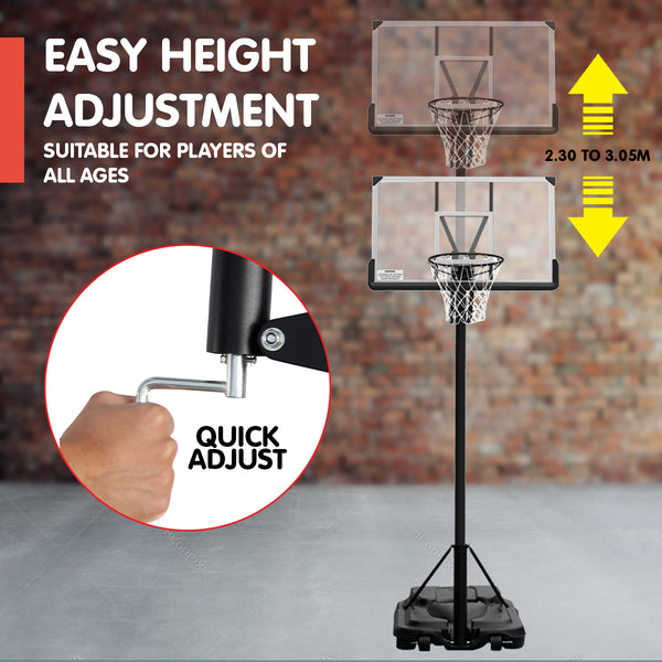Kahuna Height-Adjustable Basketball Portable Hoop for Kids and Adults Kahuna