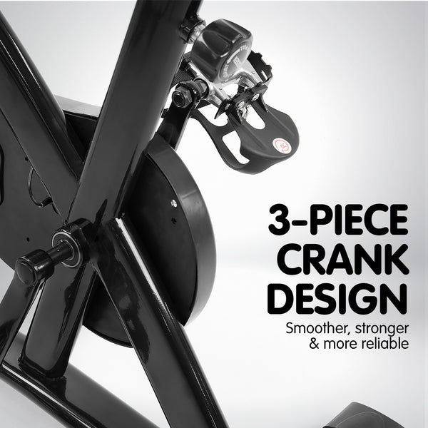 Powertrain Home Gym Flywheel Exercise Spin Bike - Black Powertrain