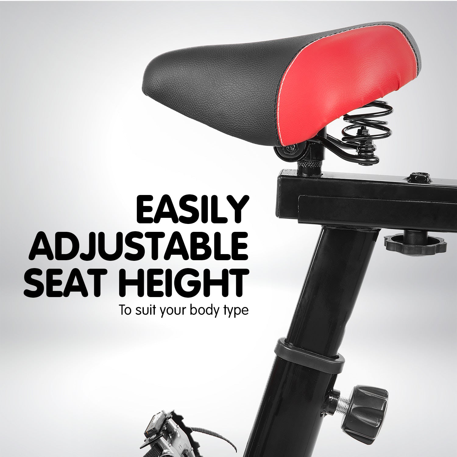 Powertrain Home Gym Flywheel Exercise Spin Bike - Black Powertrain