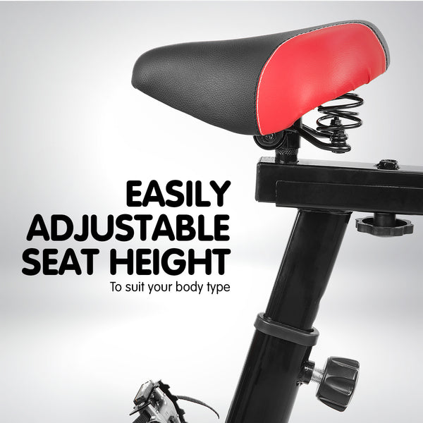 Powertrain Home Gym Flywheel Exercise Spin Bike - Black Powertrain