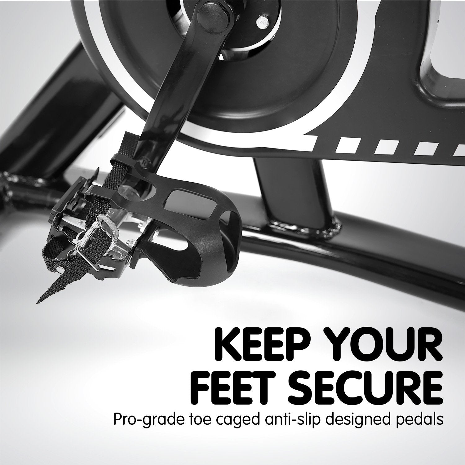 Powertrain Home Gym Flywheel Exercise Spin Bike - Black Powertrain