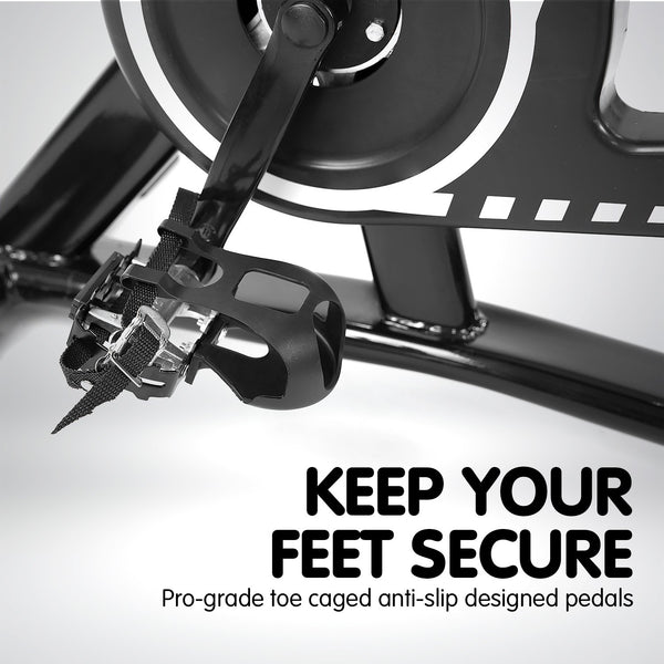 Powertrain Home Gym Flywheel Exercise Spin Bike - Black Powertrain