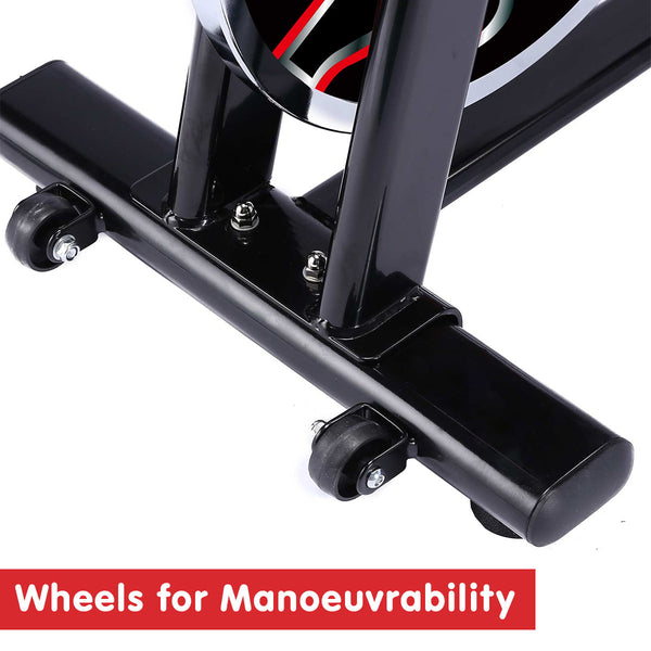 Powertrain RX-600 Exercise Spin Bike Cardio Cycle - Red Powertrain