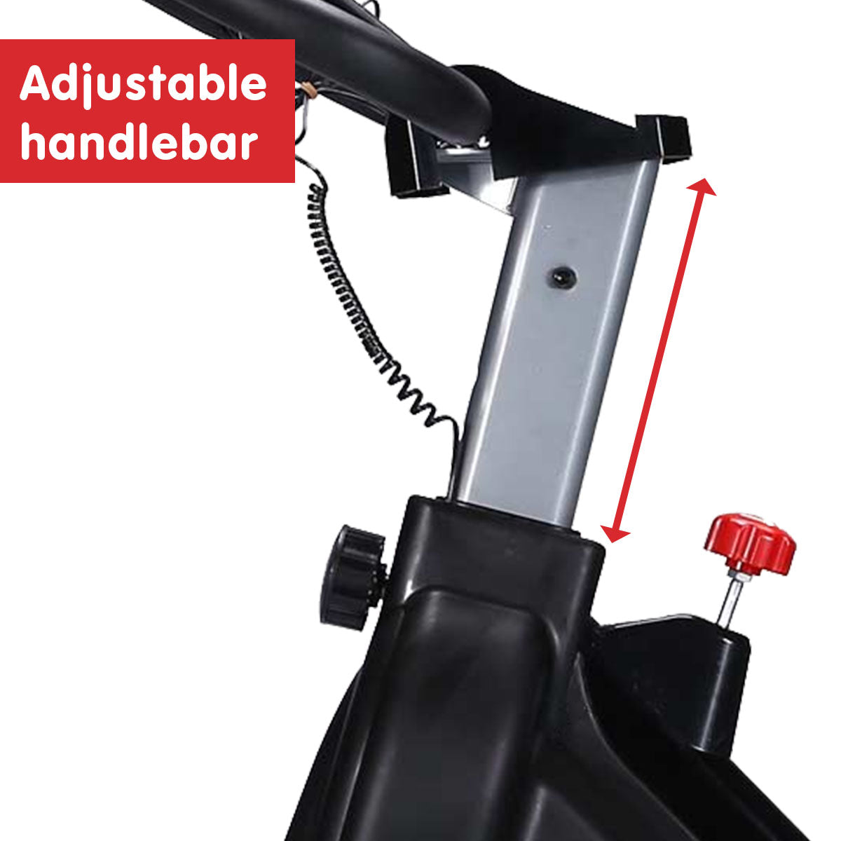 Powertrain RX-600 Exercise Spin Bike Cardio Cycle - Red Powertrain