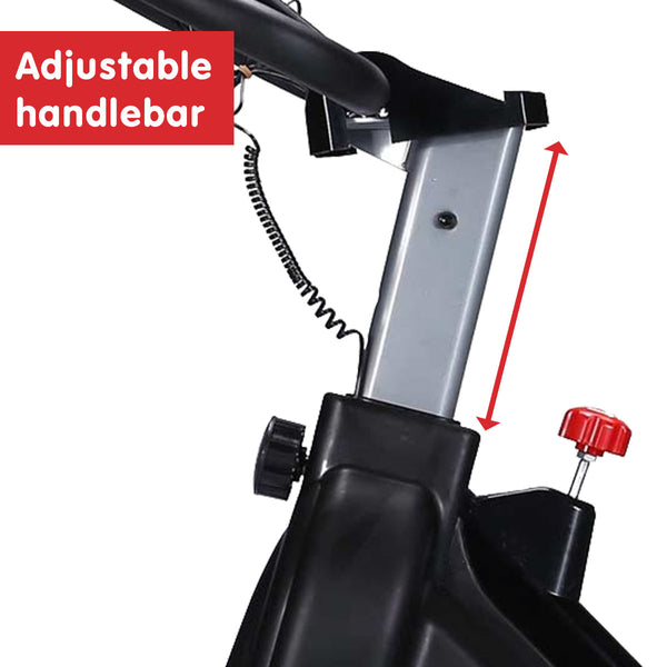 Powertrain RX-600 Exercise Spin Bike Cardio Cycle - Red Powertrain