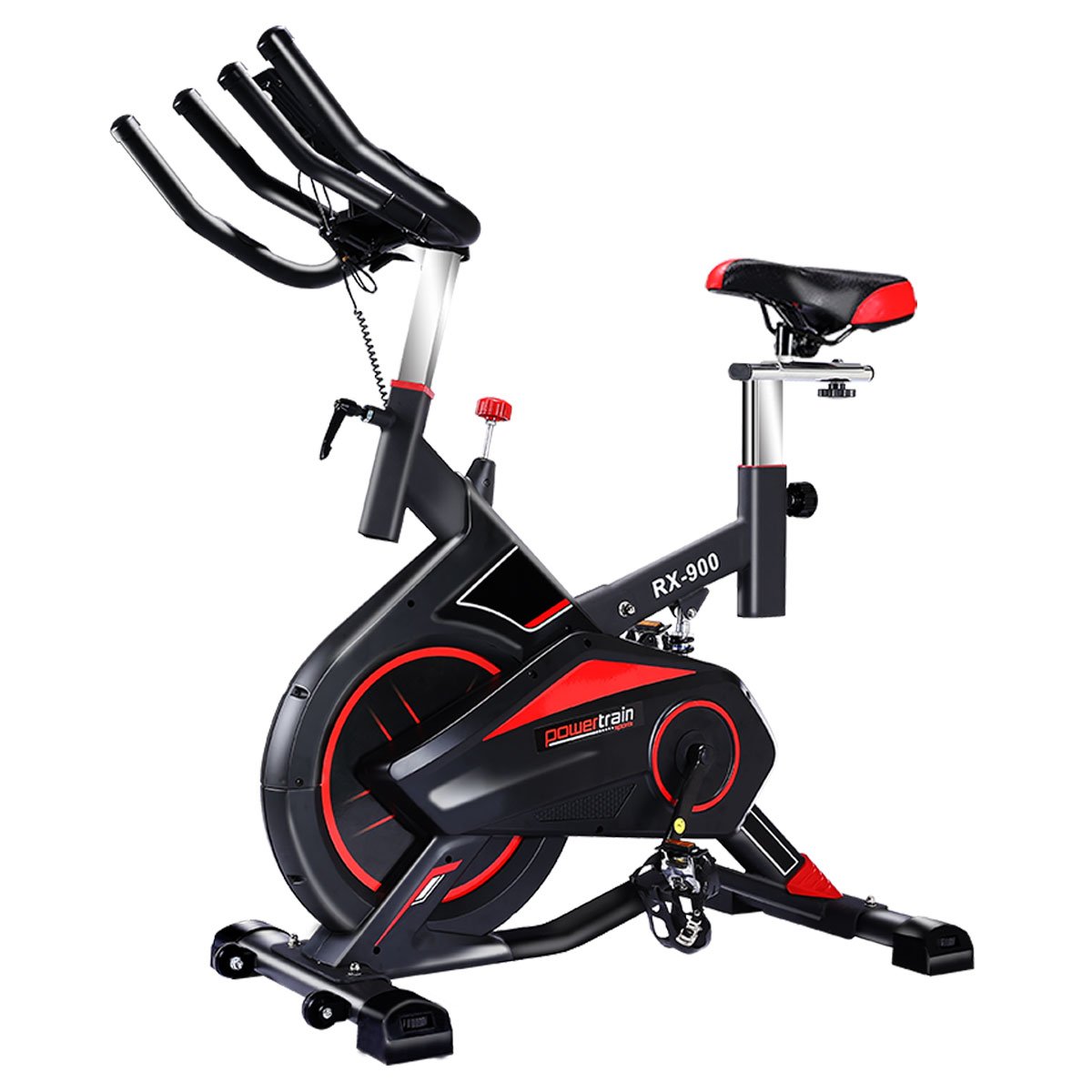 Powertrain RX-900 Exercise Spin Bike Cardio Cycling - Red Powertrain