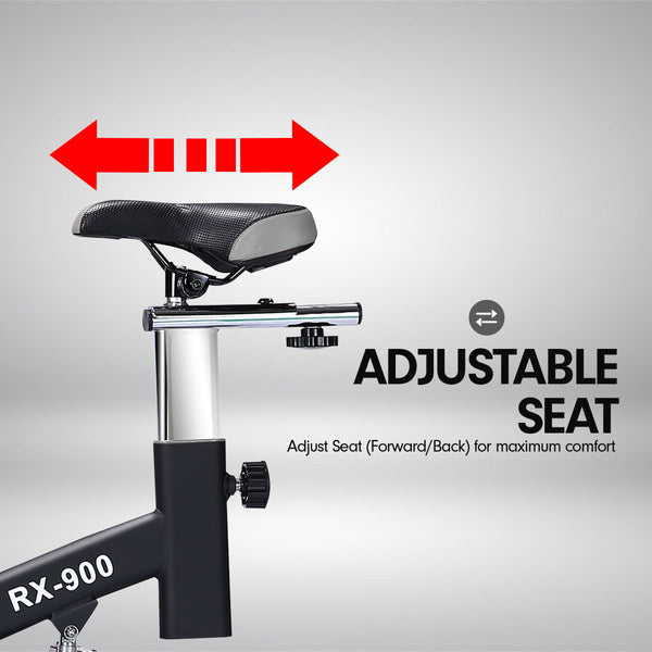 Powertrain RX-900 Exercise Spin Bike Cardio Cycling - Silver Powertrain