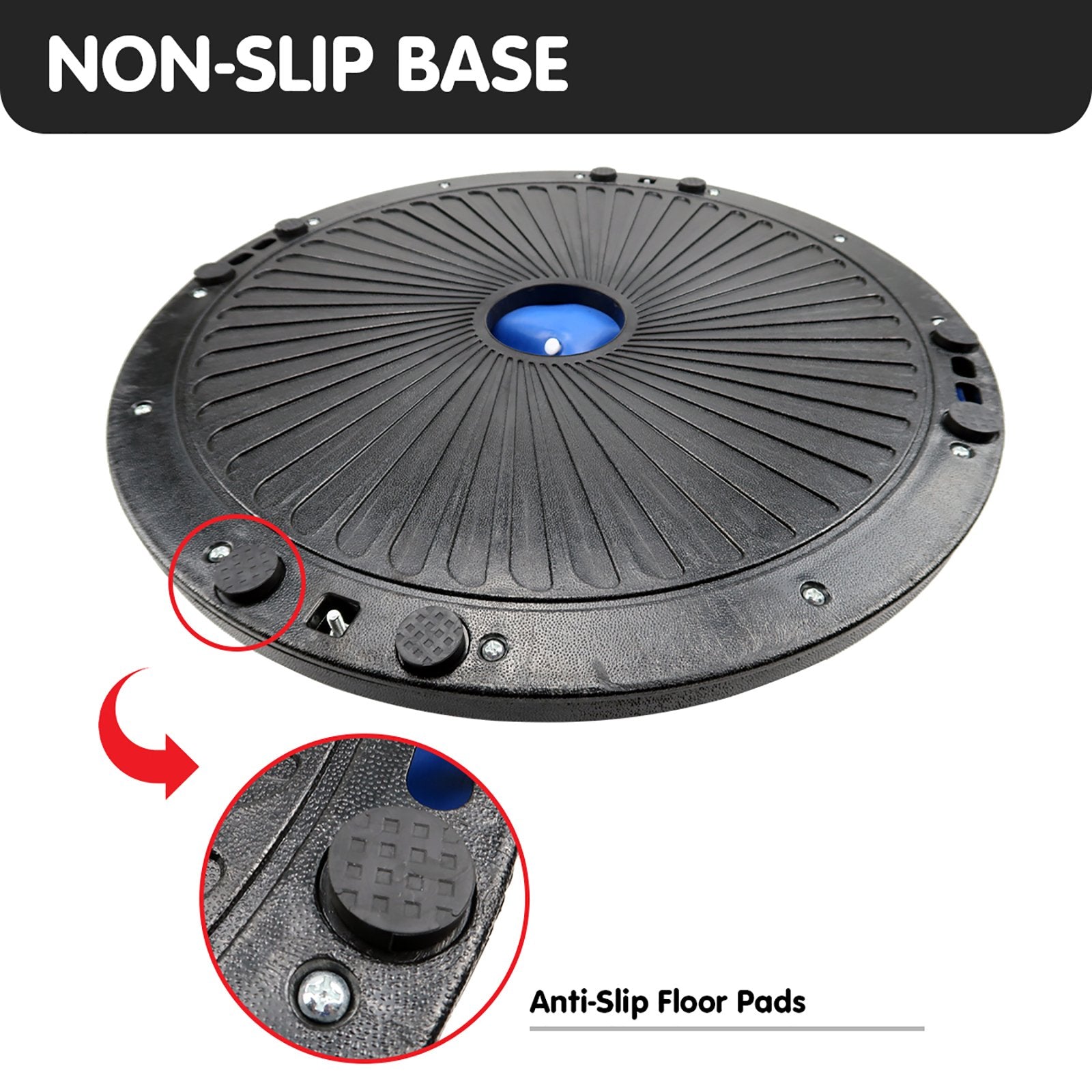 Powertrain Fitness Yoga Ball Home Gym Workout Balance Trainer Blue Kahuna