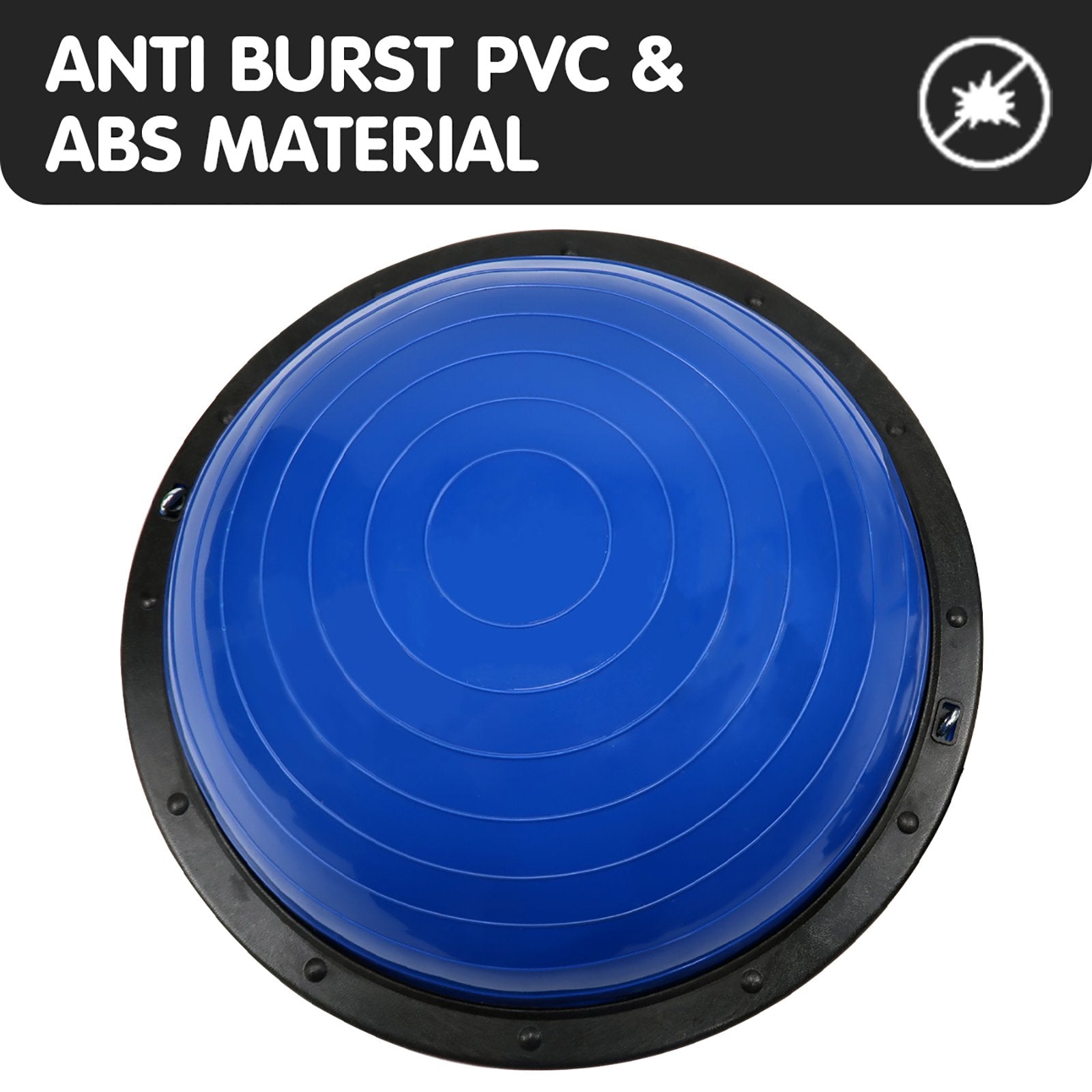 Powertrain Fitness Yoga Ball Home Gym Workout Balance Trainer Blue Kahuna