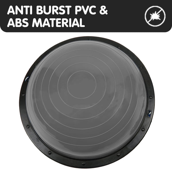 Powertrain Fitness Yoga Ball Home Gym Workout Balance Trainer Grey Powertrain