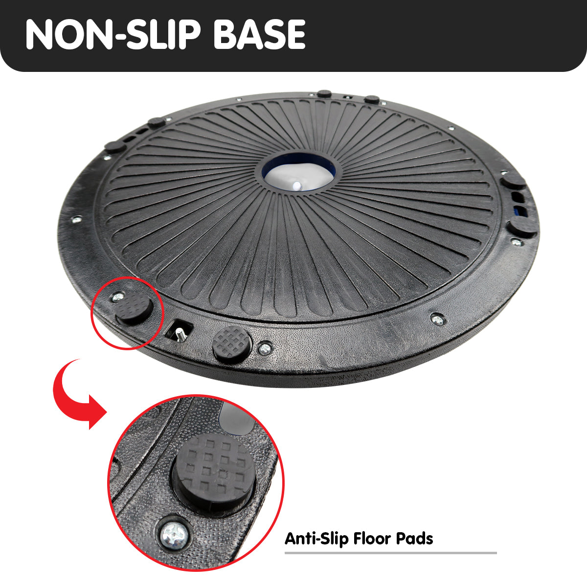 Powertrain Fitness Yoga Ball Home Gym Workout Balance Trainer Grey Powertrain