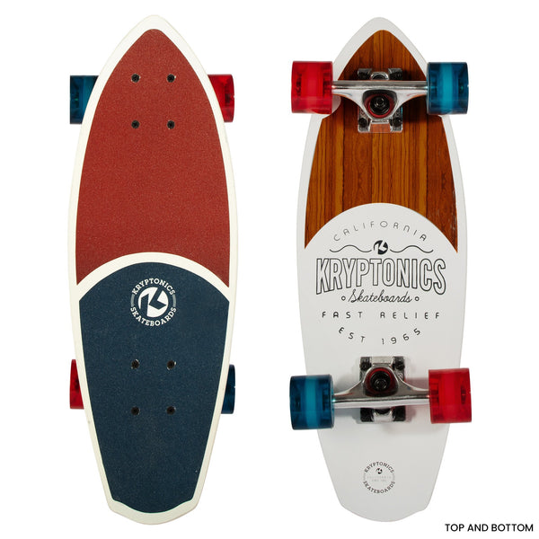 Bravo Sports Kryptonics 23-inch Mini Fat Cruiser Board In Liberty Blue Does not apply