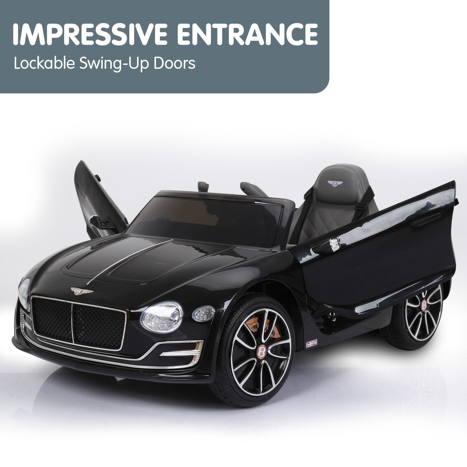 Kahuna Bentley Exp 12 Licensed Speed 6E Electric Kids Ride On Car Black Kahuna