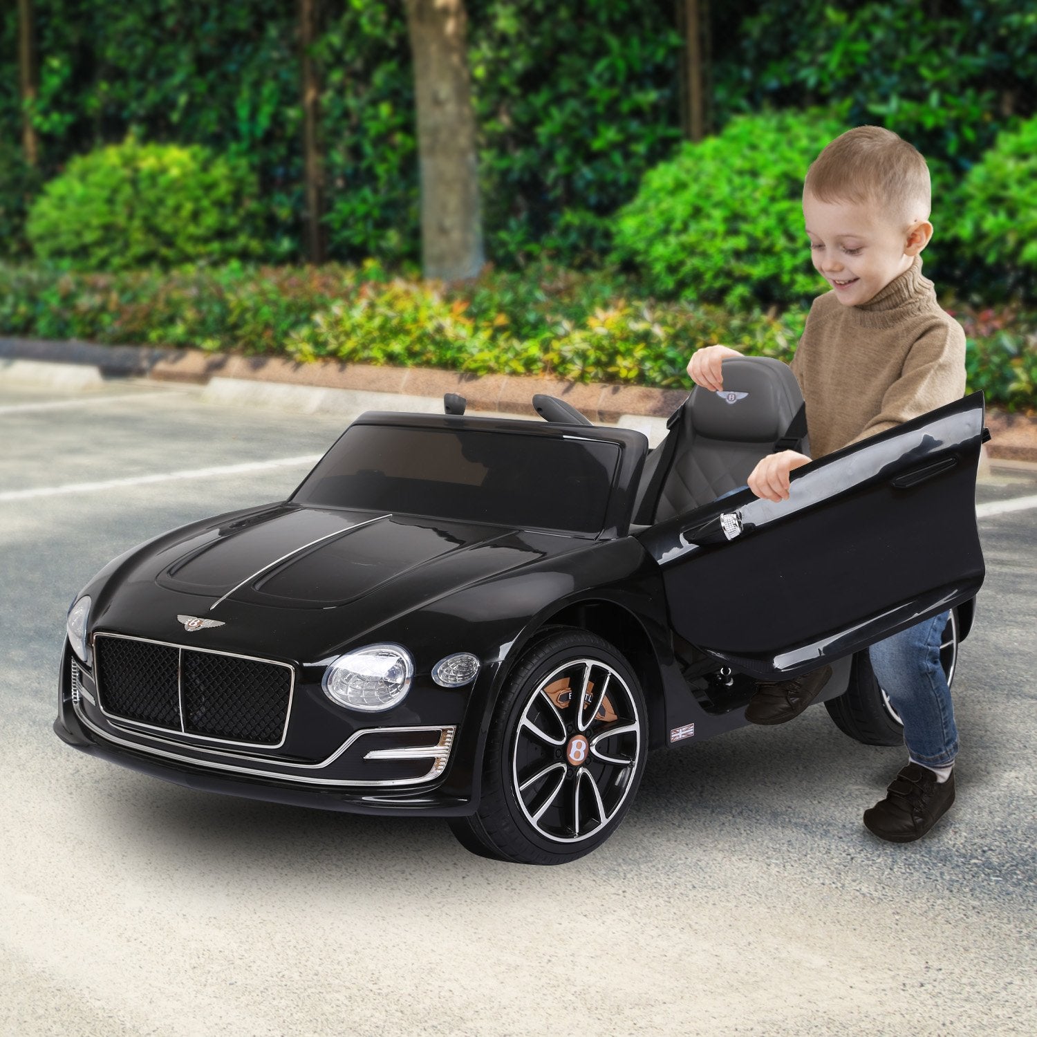 Kahuna Bentley Exp 12 Licensed Speed 6E Electric Kids Ride On Car Black Kahuna