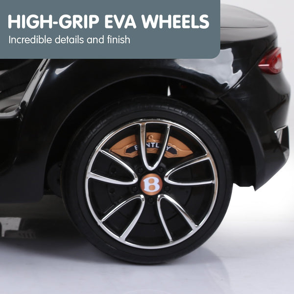 Kahuna Bentley Exp 12 Licensed Speed 6E Electric Kids Ride On Car Black Kahuna