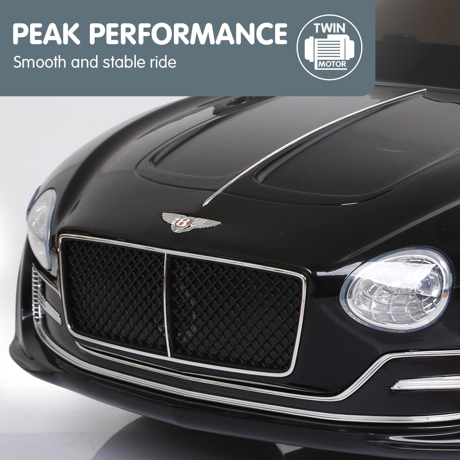 Kahuna Bentley Exp 12 Licensed Speed 6E Electric Kids Ride On Car Black Kahuna