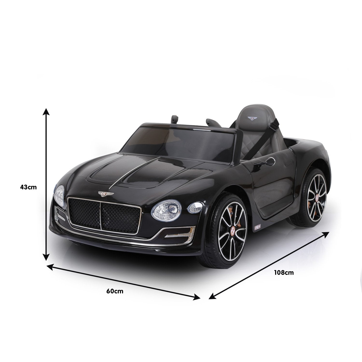 Kahuna Bentley Exp 12 Licensed Speed 6E Electric Kids Ride On Car Black Kahuna